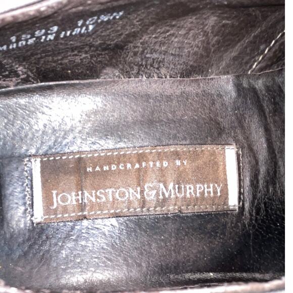 Johnston & Murphy Leather Dress Shoes - Men\'s Size 10 1/2 M - Handmade in Italy main image 14
